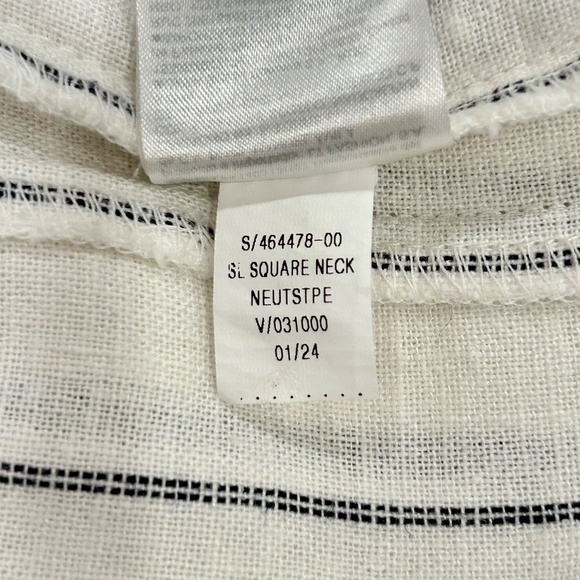 Old Navy Square-Neck Linen-Blend Mini Dress - Neutral Stripe - Large - Breezy! - Picture 8 of 8